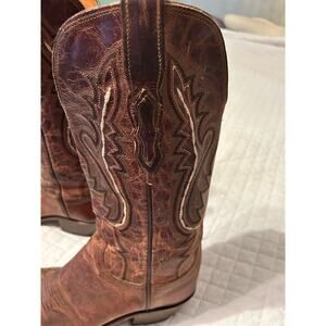 Lucchese Cowboy Brown Leather Boots Women’s size 6.5 Pointed Toe